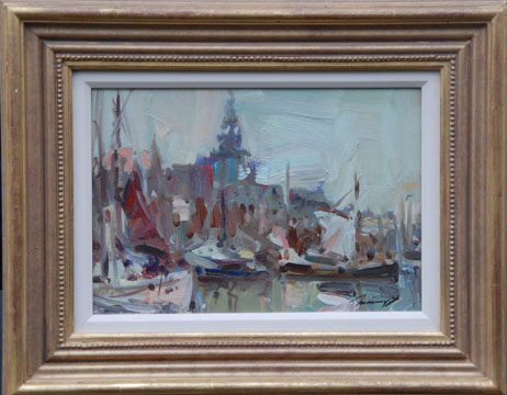 Impressionist Harbour Scene