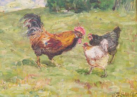 Chickens in a Lane