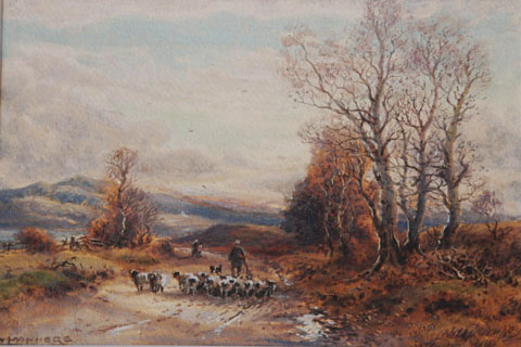 A shepherd leading his flock