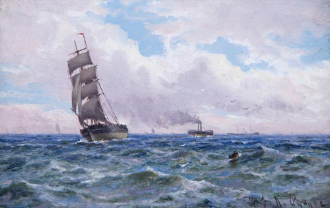 Sailing Ship off the North East Coast