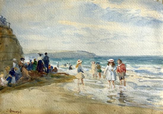 Children Paddling on the beach