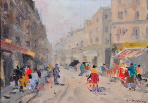 Impressionist Italian Street Scene