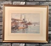 A trawler in North Shields Harbour