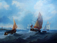 A Navel Cutter and Frigate off Cinque Port