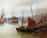 Herring boats and shipping on the Tyne